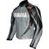 Yamaha SPIKE Grey Leather Motorcycle Jacket